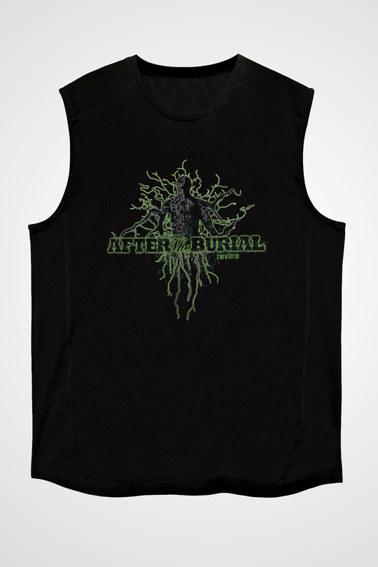 After The Burial Baskılı Unisex Siyah Kolsuz Tişört - Tshirt
