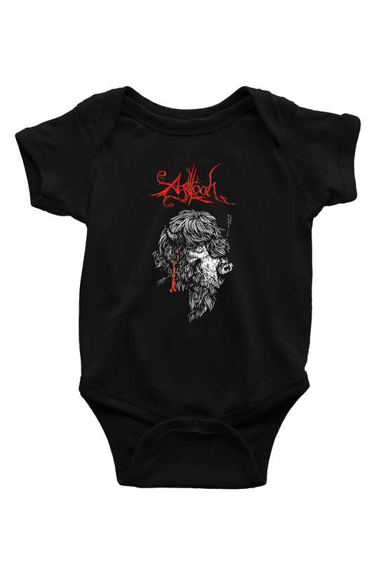 Agalloch Baskılı Unisex Siyah Bebek Body - Zıbın