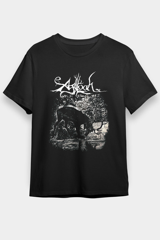Agalloch Baskılı Unisex Siyah Tişört - Tshirt