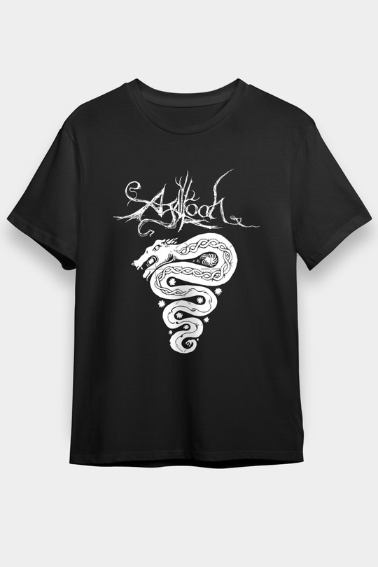 Agalloch Baskılı Unisex Siyah Tişört - Tshirt