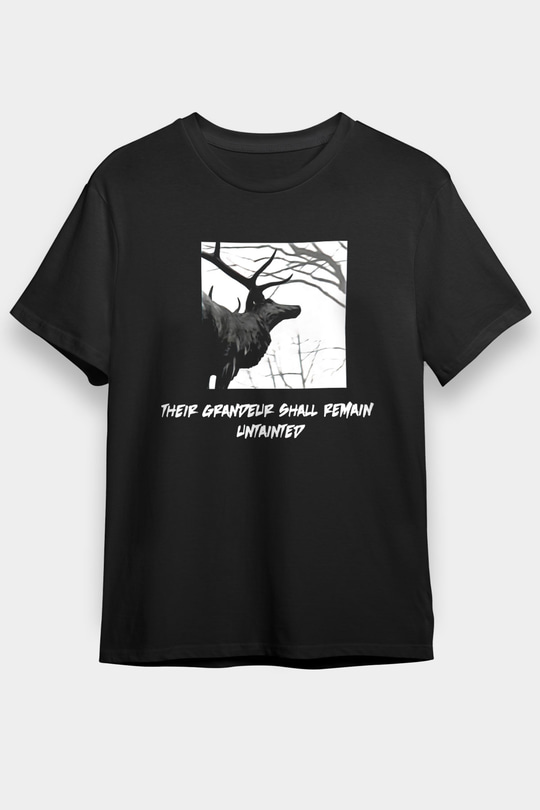 Agalloch Baskılı Unisex Siyah Tişört - Tshirt