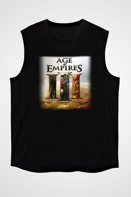 Age Of Empires Siyah Unisex Kolsuz Tişört