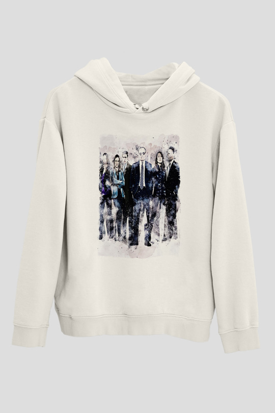 Agents of S.H.I.E.L.D. Beyaz Unisex Hoodie