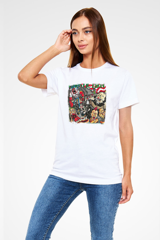Agnostic Front Baskılı Unisex Beyaz Tişört