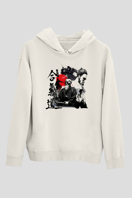Aikido Beyaz Unisex Hoodie