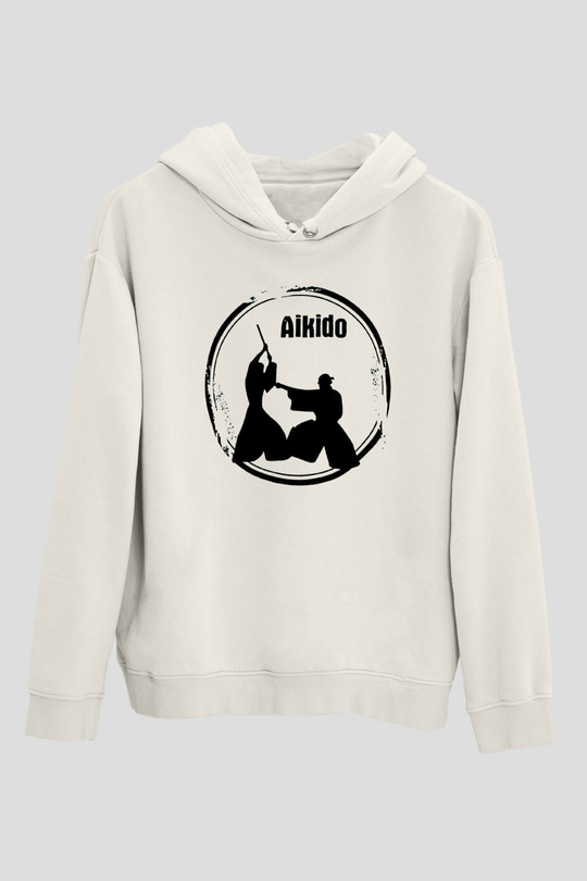Aikido Beyaz Unisex Hoodie