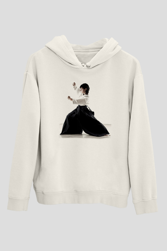 Aikido Beyaz Unisex Hoodie