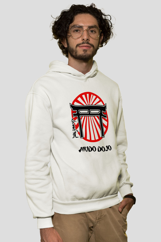 Aikido Beyaz Unisex Hoodie