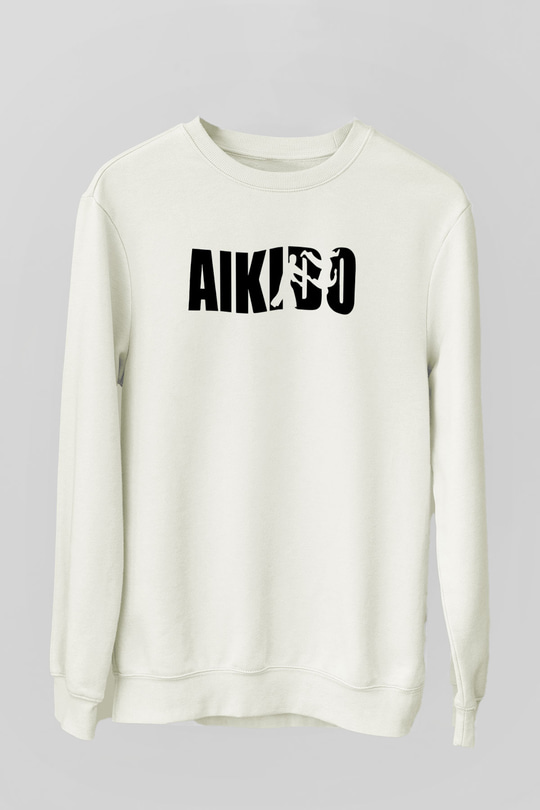Aikido Beyaz Unisex Sweatshirt