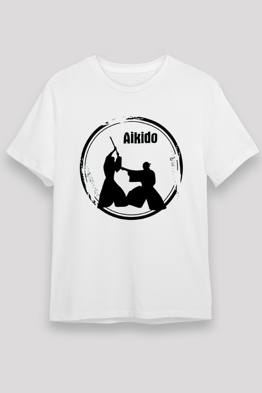 Aikido Beyaz Unisex Tişört T-Shirt - TişörtFabrikası