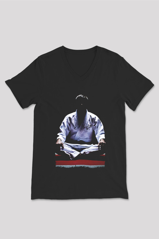 Aikido Siyah Unisex V Yaka Tişört