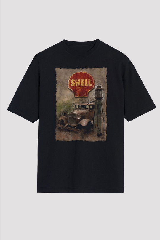 Akaryakıt Siyah Oversize Tişört Oversize T-shirt - TişörtFabrikası
