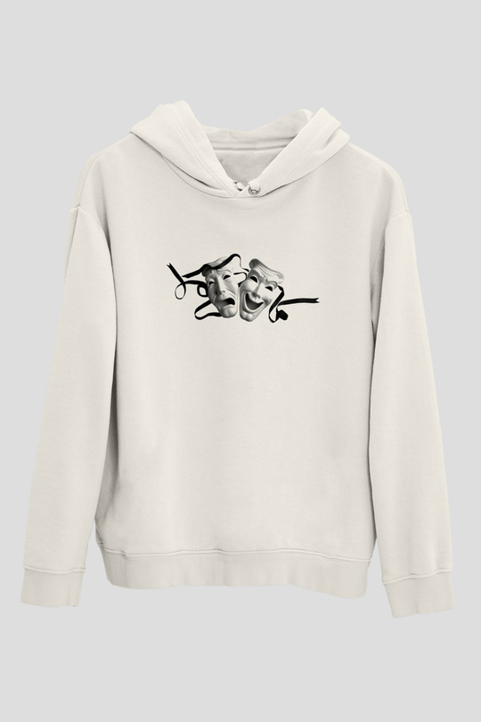 Aktör Beyaz Unisex Hoodie