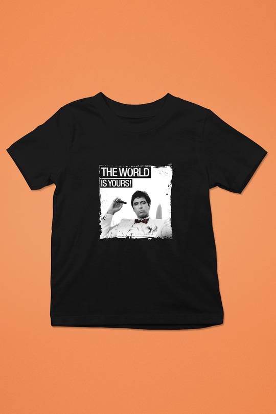 Al Pacino Baskılı Unisex Siyah Çocuk Tişört