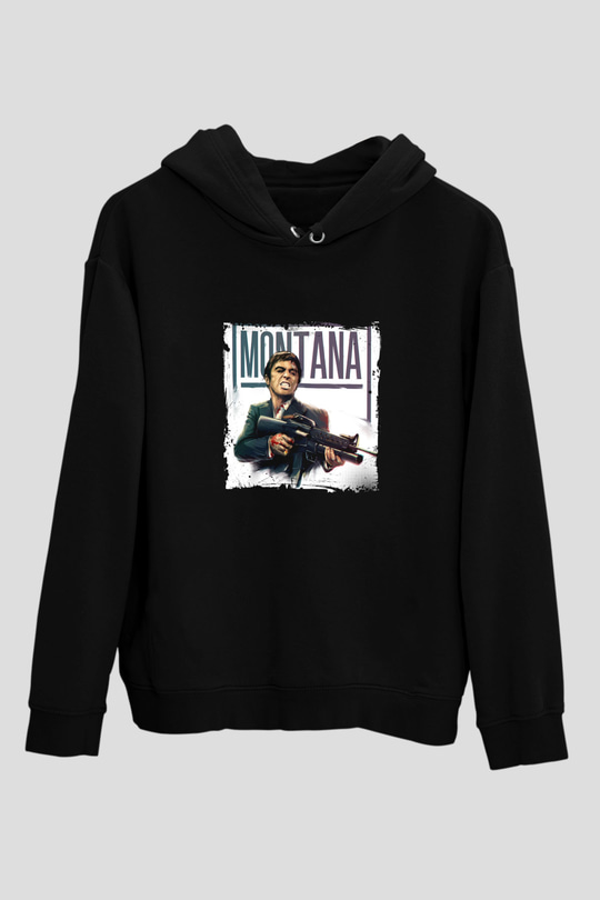 Al Pacino Baskılı Unisex Siyah Hoodie