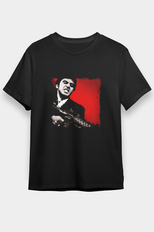 Al Pacino Baskılı Unisex Siyah Tişört