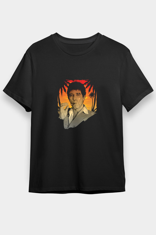 Al Pacino Baskılı Unisex Siyah Tişört