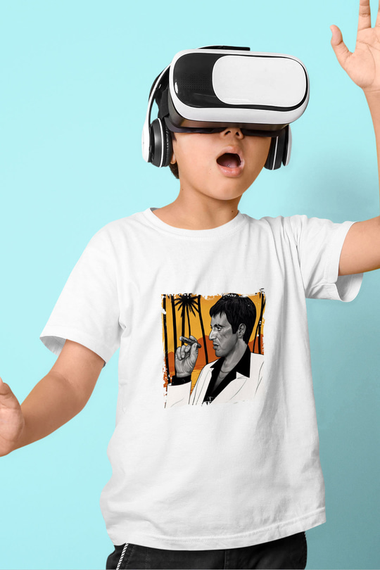 Al Pacino Unisex Baskılı Beyaz Çocuk Tişört