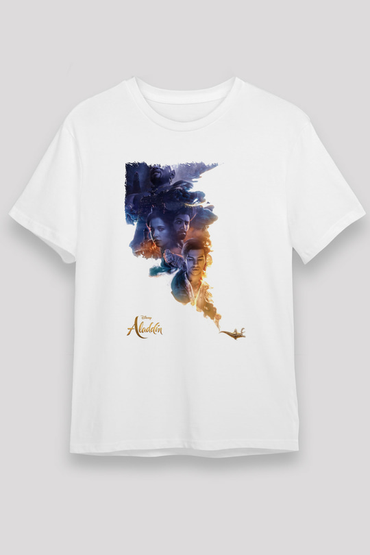 Aladdin Beyaz Unisex Tişört T-Shirt