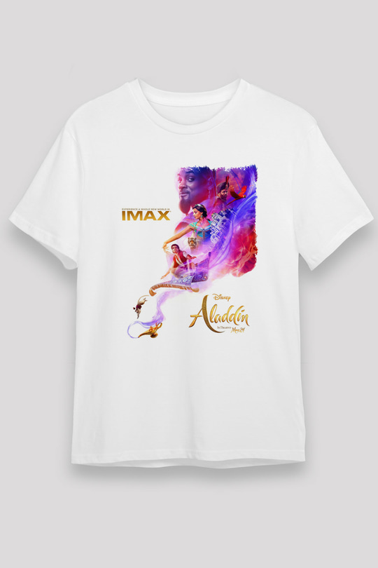 Aladdin Beyaz Unisex Tişört T-Shirt