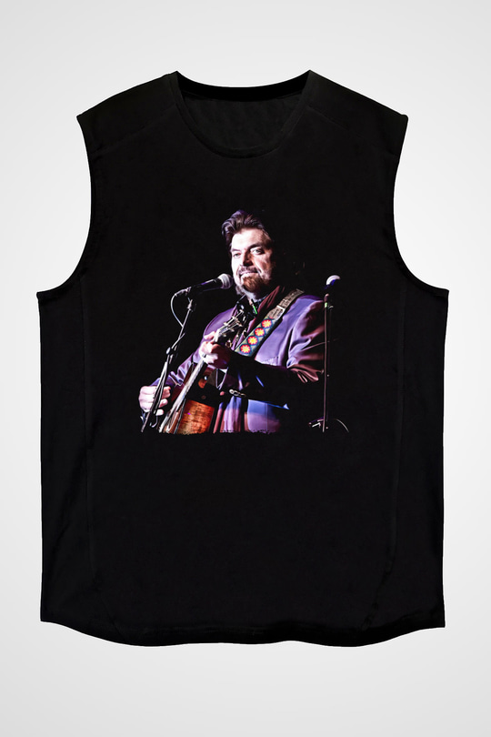 Alan Persons Project Baskılı Unisex Siyah Kolsuz Tişört - Tshirt