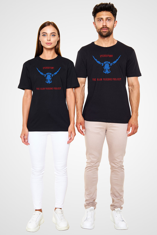 Alan Persons Project Baskılı Unisex Siyah Tişört - Tshirt