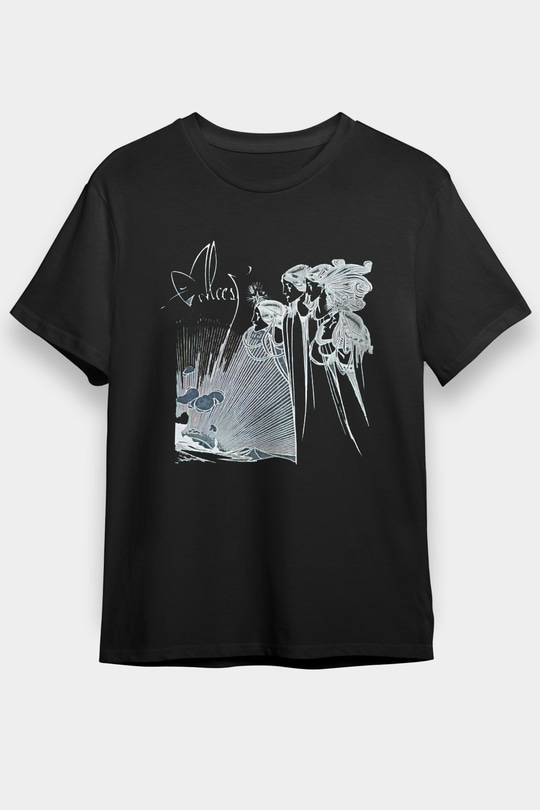 Alcest Baskılı Unisex Siyah Tişört - Tshirt