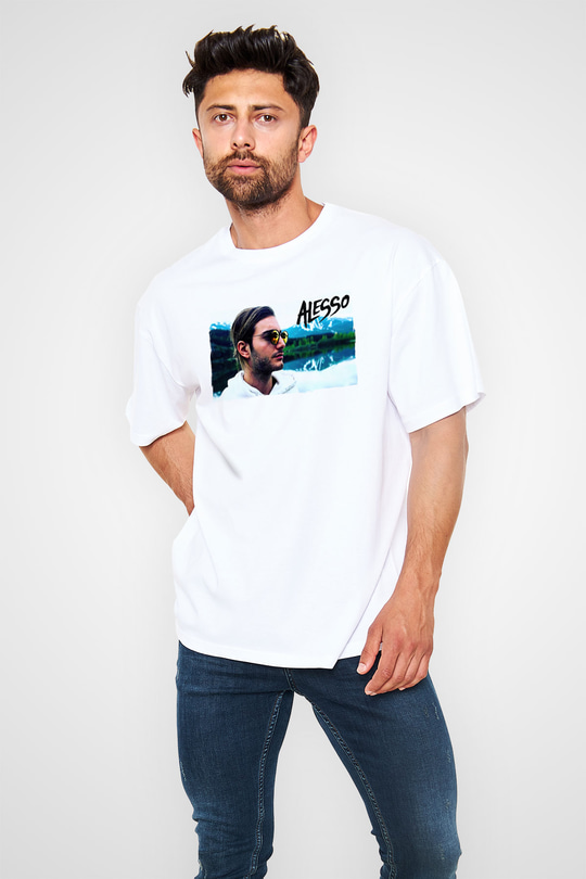 Alesso Beyaz Oversize Tişört Oversize T-shirt - TişörtFabrikası