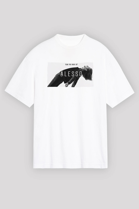 Alesso Beyaz Oversize Tişört Oversize T-shirt - TişörtFabrikası