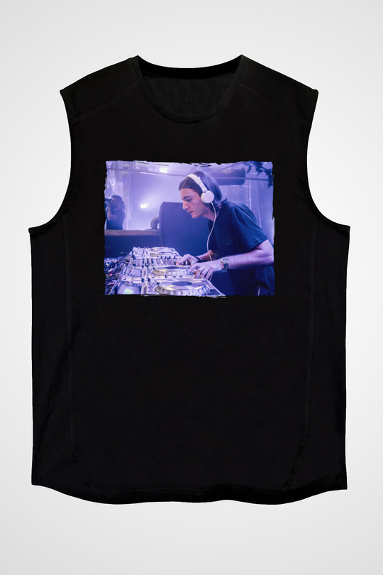 Alesso Siyah Unisex Kolsuz Tişört