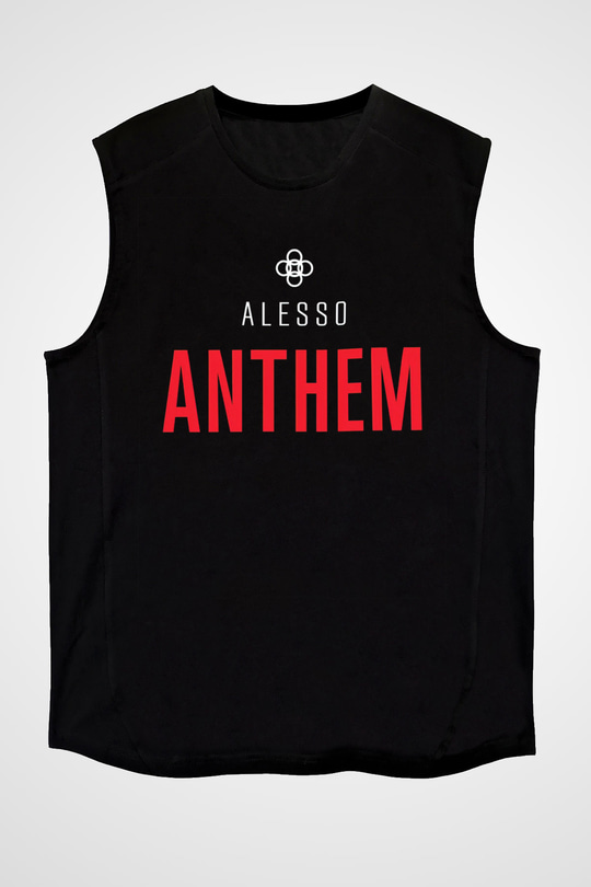 Alesso Siyah Unisex Kolsuz Tişört