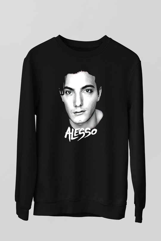Alesso Siyah Unisex Sweatshirt