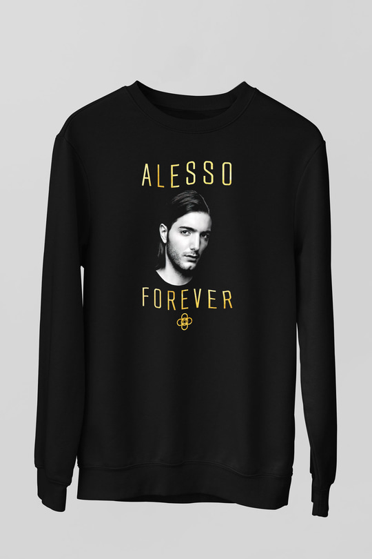 Alesso Siyah Unisex Sweatshirt