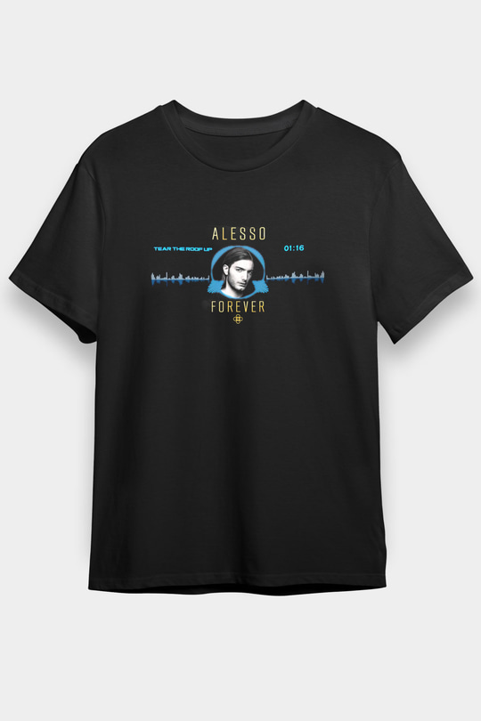 Alesso Siyah Unisex Tişört T-Shirt - TişörtFabrikası