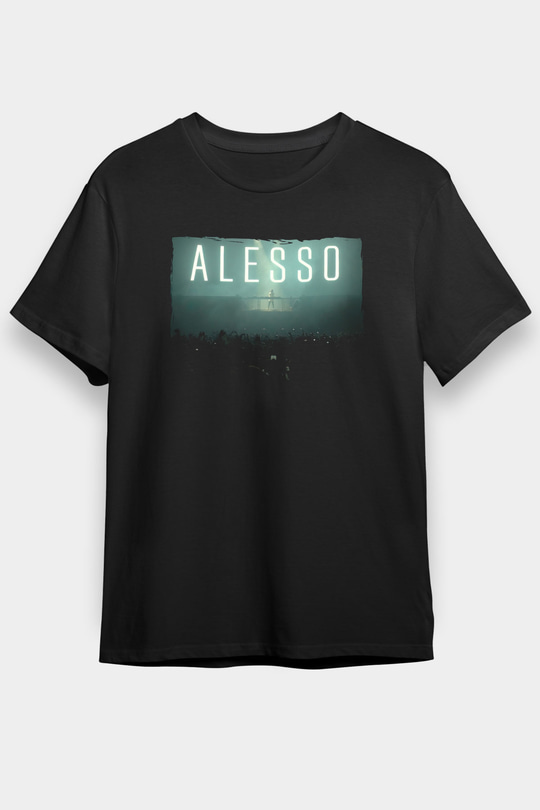 Alesso Siyah Unisex Tişört T-Shirt - TişörtFabrikası