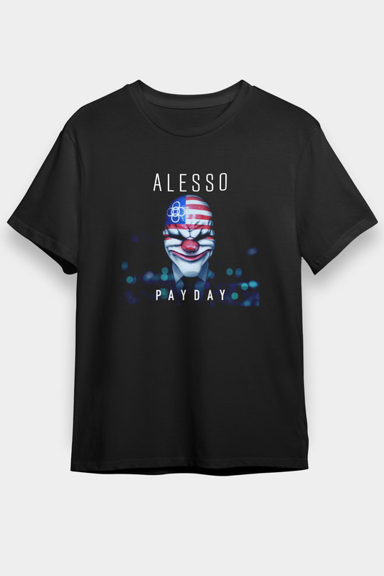 Alesso Siyah Unisex Tişört T-Shirt - TişörtFabrikası
