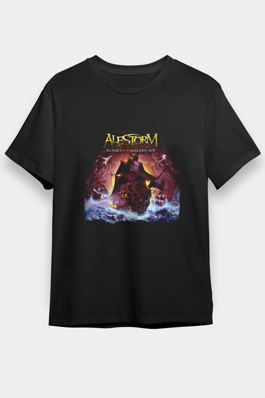 Alestorm Baskılı Unisex Siyah Tişört