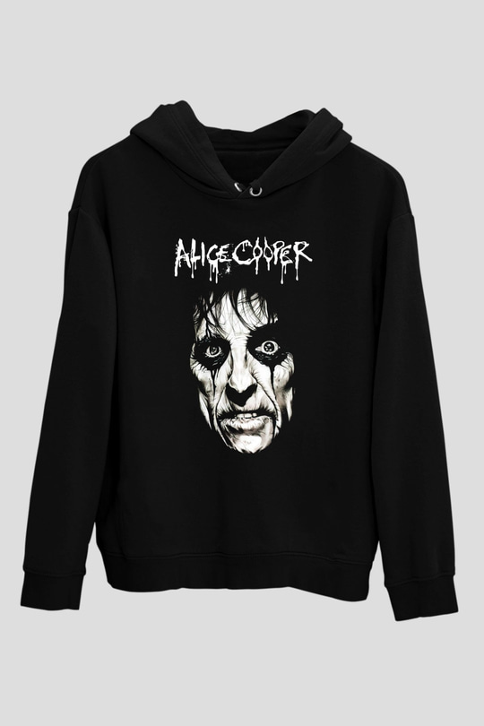 Alice Cooper Siyah Unisex Hoodie
