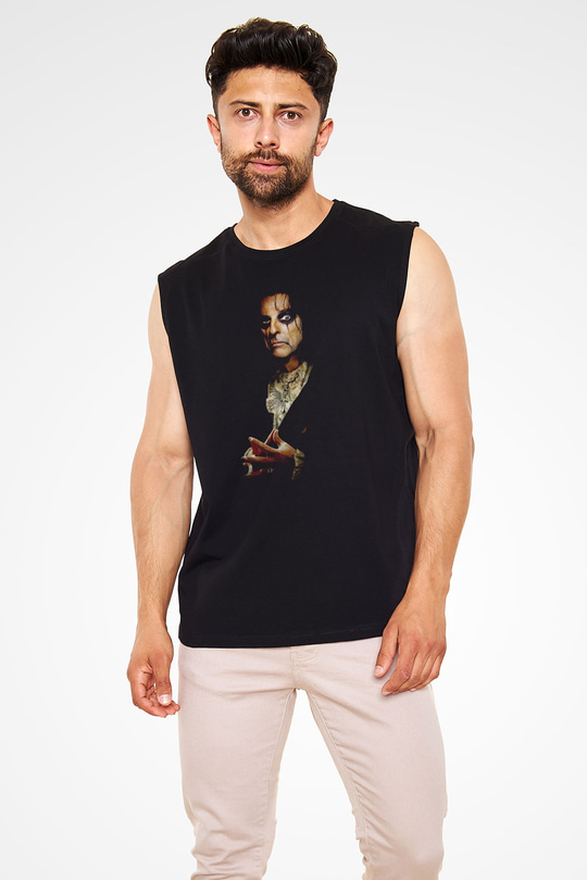 Alice Cooper Siyah Unisex Kolsuz Tişört