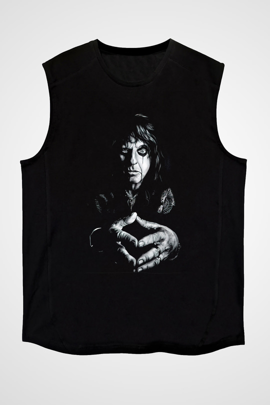 Alice Cooper Siyah Unisex Kolsuz Tişört