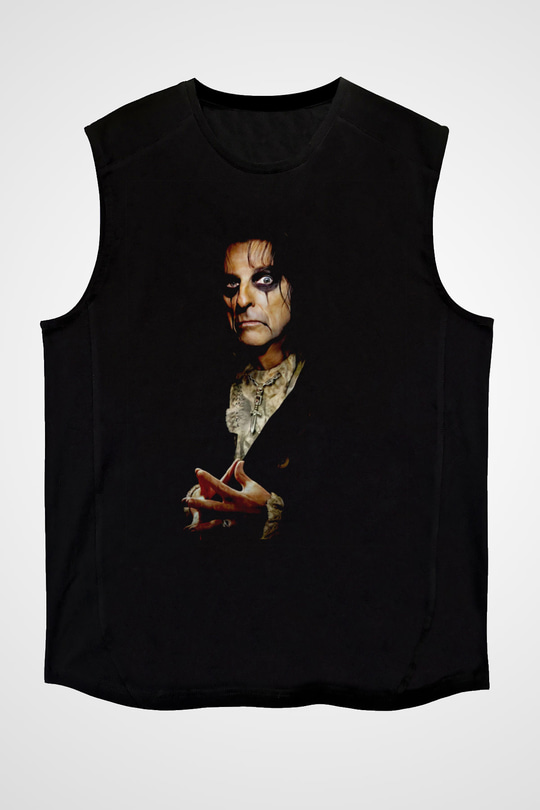 Alice Cooper Siyah Unisex Kolsuz Tişört