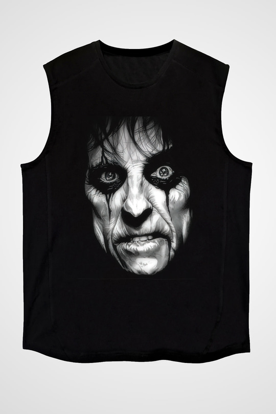 Alice Cooper Siyah Unisex Kolsuz Tişört