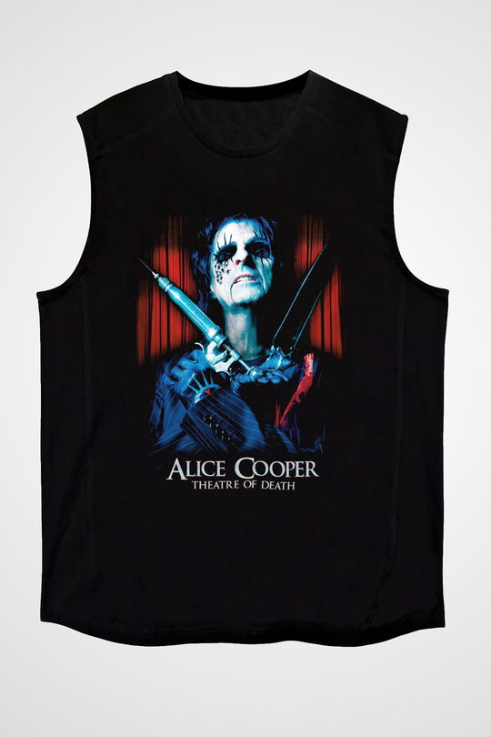 Alice Cooper Siyah Unisex Kolsuz Tişört