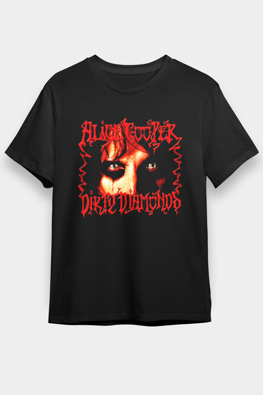 Alice Cooper Siyah Unisex Tişört T-Shirt - TişörtFabrikası
