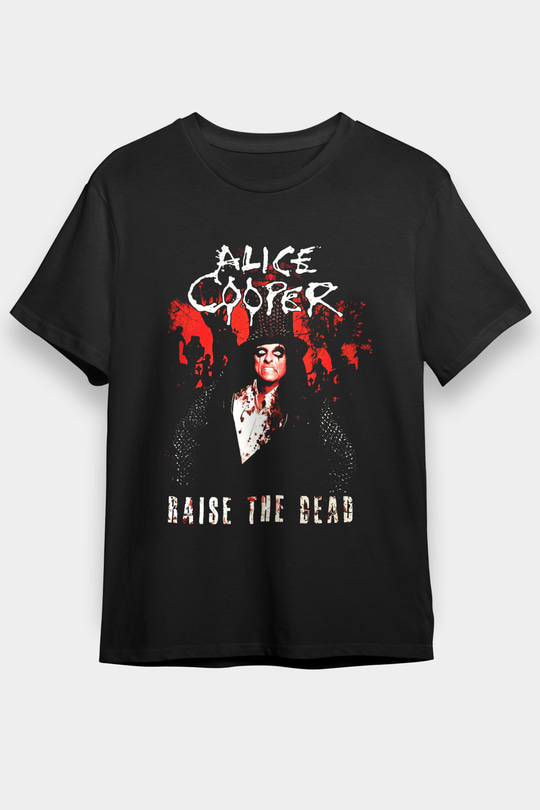 Alice Cooper Siyah Unisex Tişört T-Shirt - TişörtFabrikası