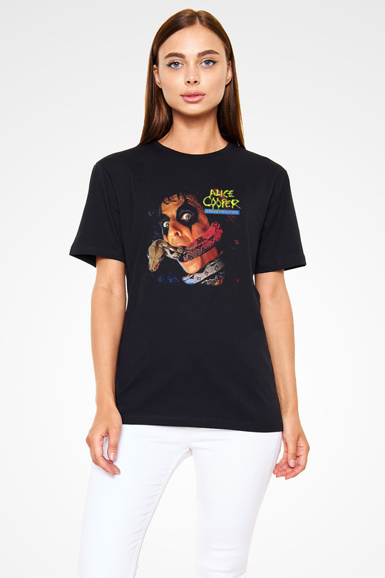 Alice Cooper Siyah Unisex Tişört T-Shirt - TişörtFabrikası