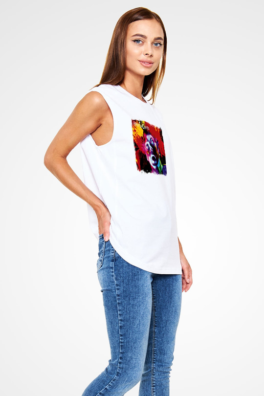 Alice in Chains Baskılı Unisex Beyaz Kolsuz Tişört