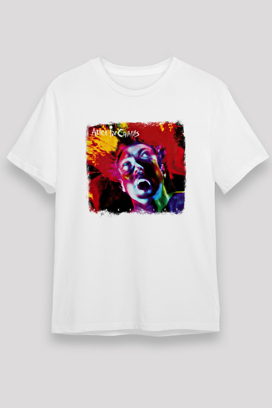 Alice in Chains Baskılı Unisex Beyaz Tişört