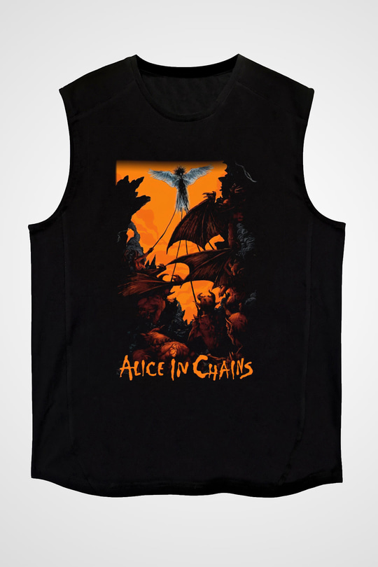 Alice in Chains Siyah Unisex Kolsuz Tişört
