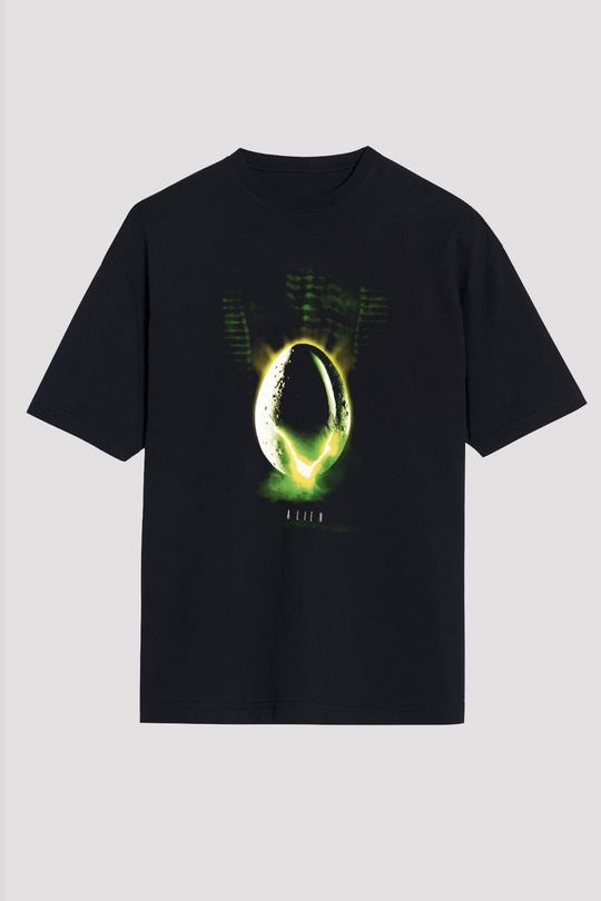 Alien Siyah Oversize Tişört